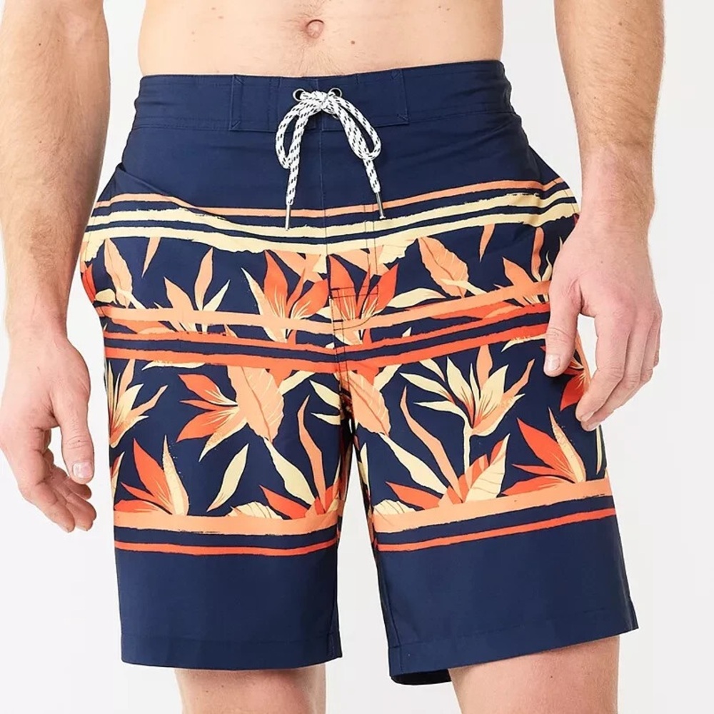 Sonoma Navy and Orange Floral Men's board Shorts size XL